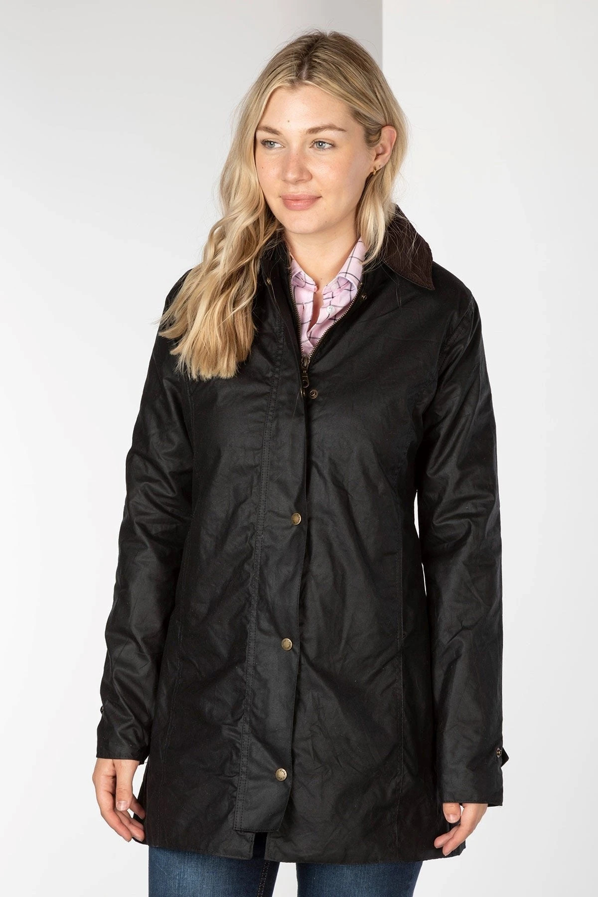 Hannah Womens Long Wax Jacket | Mountain Warehouse | Mountain Warehouse