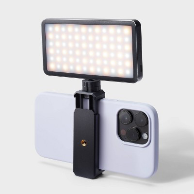 LED Camera Lighting Accessory with Battery Light and Phone Mount - heyday™ Black: Camera Lighting Accessory | Target