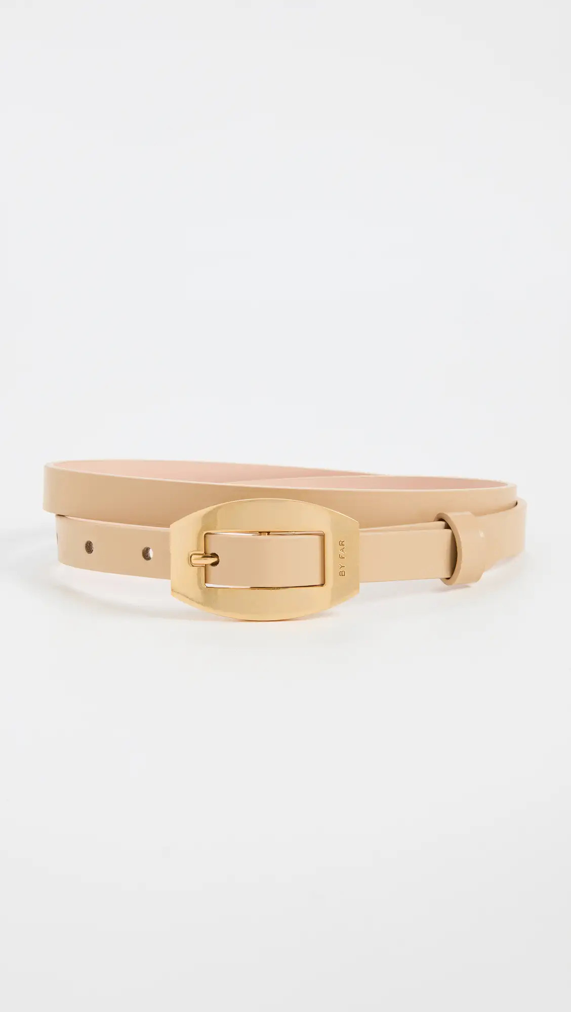BY FAR Block Kraft Semi Patent Leather Belt | Shopbop | Shopbop