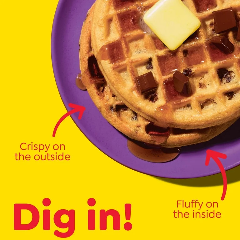 Eggo Chocolatey Chip Waffles, Frozen Breakfast, 29.6 oz, 24 Count | Walmart (US)