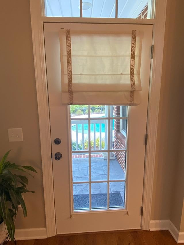 Roman Shades with Valance for Windows, Classic Grey Stripe Custom Blackout Light Filtering Roman ... | Amazon (US)