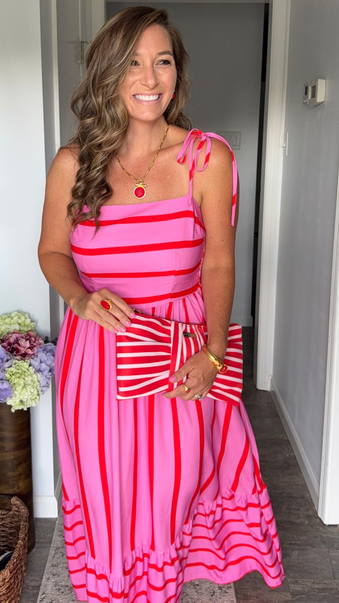 Pink and red / pink and red dress / summer trend / maxi dress / clutch / summer date night / summer dress / vacation dress 

#LTKStyleTip #LTKSaleAlert #LTKFindsUnder50