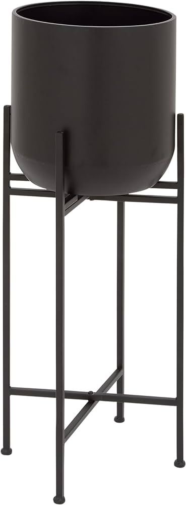 Deco 79 Metal Indoor Outdoor Tall Planter with Removable Stand, 12" x 12" x 36", Black | Amazon (US)
