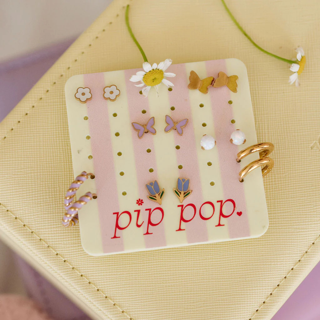 Flat Back Flower Travel Palette for Earrings | Pip Pop Post