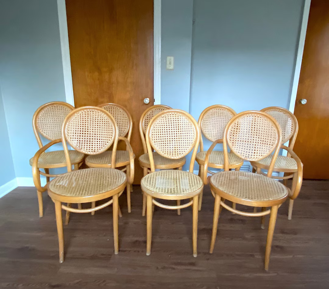Vintage Thonet Bentwood Chairs, Set of 8 - Etsy | Etsy (US)