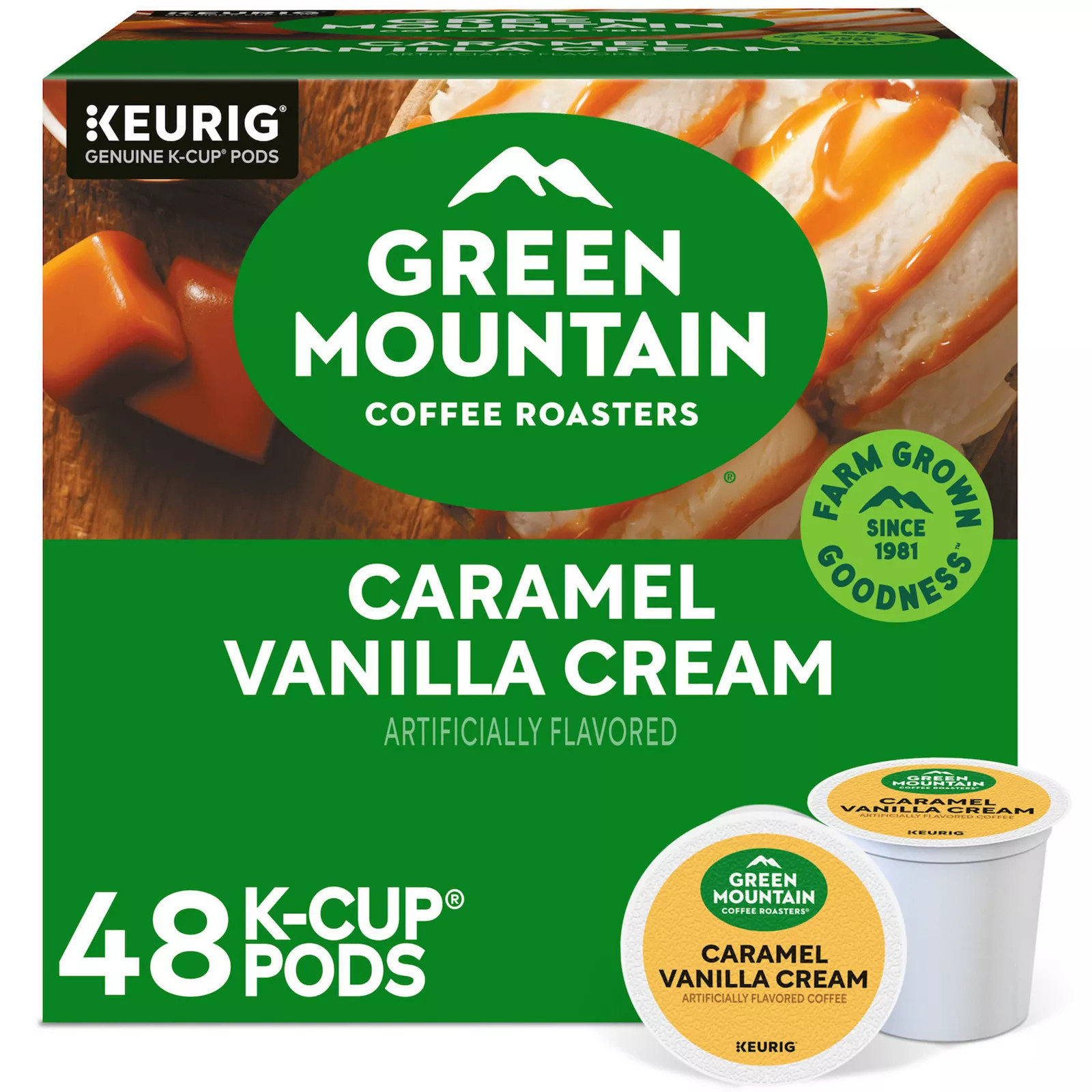 Green Mountain Coffee Caramel Vanilla Cream Coffee, Keurig® K-Cup® Pods, Flavored Coffee - 48-pk., Multicolor | Kohl's