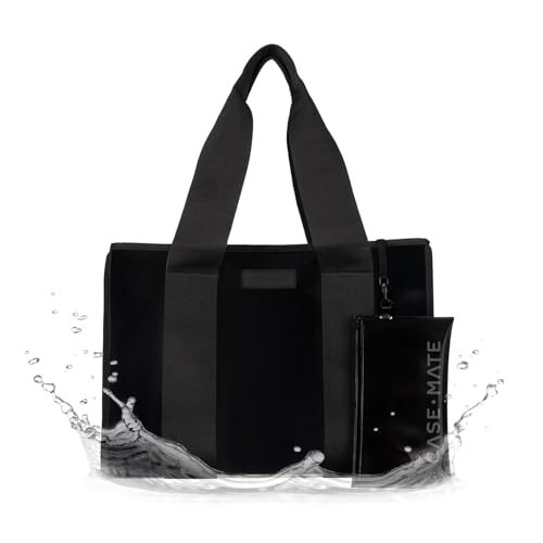 Case-Mate Special Edition Midnight Black Jelly Tote - Lightweight Tote Bag with Phone Pouch for Women - Waterproof, Tip-Proof, Foldable & Carry-On Size - Handbag for Everyday Use & Vacation - Large | Amazon (US)