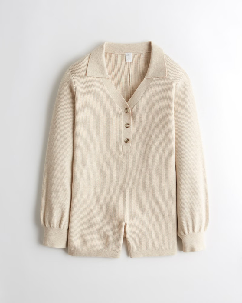 Sweater-Knit Romper | Hollister (US)