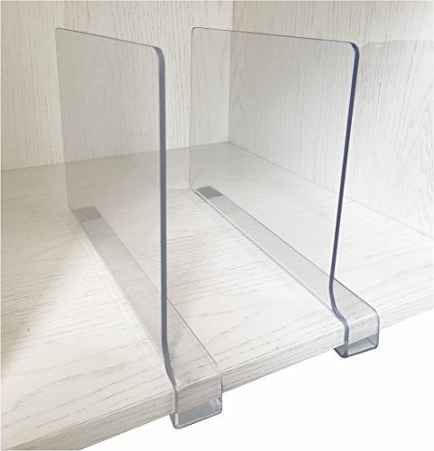 2PCS Multifunction Acrylic Shelf Dividers,Closets Shelf And Closet separator for Wood Closet,Only Ne | Amazon (US)