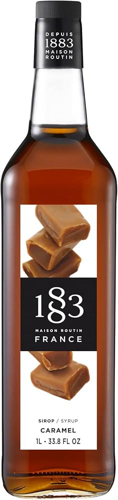 1883 Maison Routin - Caramel Syrup - Made in France - Glass Bottle | 1 Liter (33.8 oz) | Amazon (US)