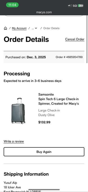 Spin Tech 6 Large Check-in Spinner | Macy's