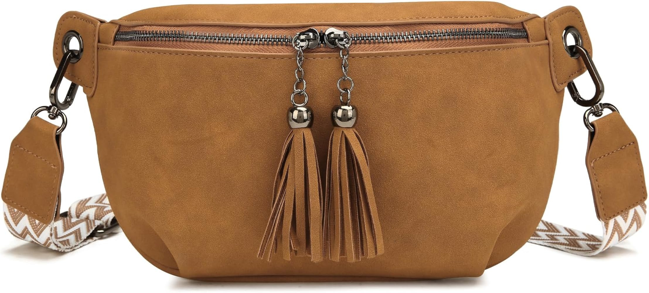 Crossbody Sling Bag Purse for Women - Small Chest Fanny Pack Trendy Travel Faux Leather Cross Bod... | Amazon (US)