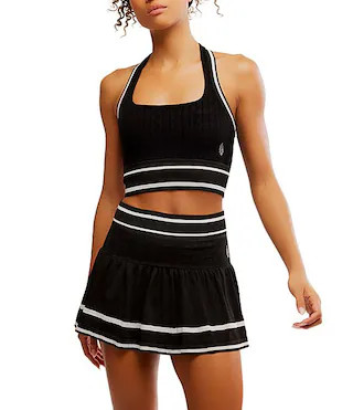 FP Movement Advantage Stretch Texture Halter Neck A-Line 2-Piece Skirt Set | Dillard's