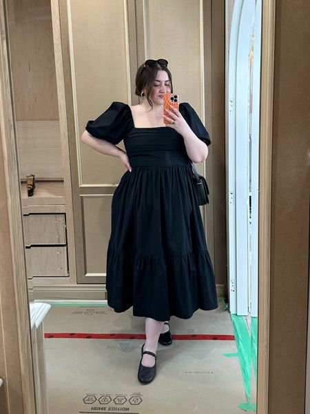 Plus size black spring/summer dress - wearing XL regular in dress (has pockets!!) / 3X in shaper short 

#LTKSpringSale #LTKstyletip #LTKplussize
