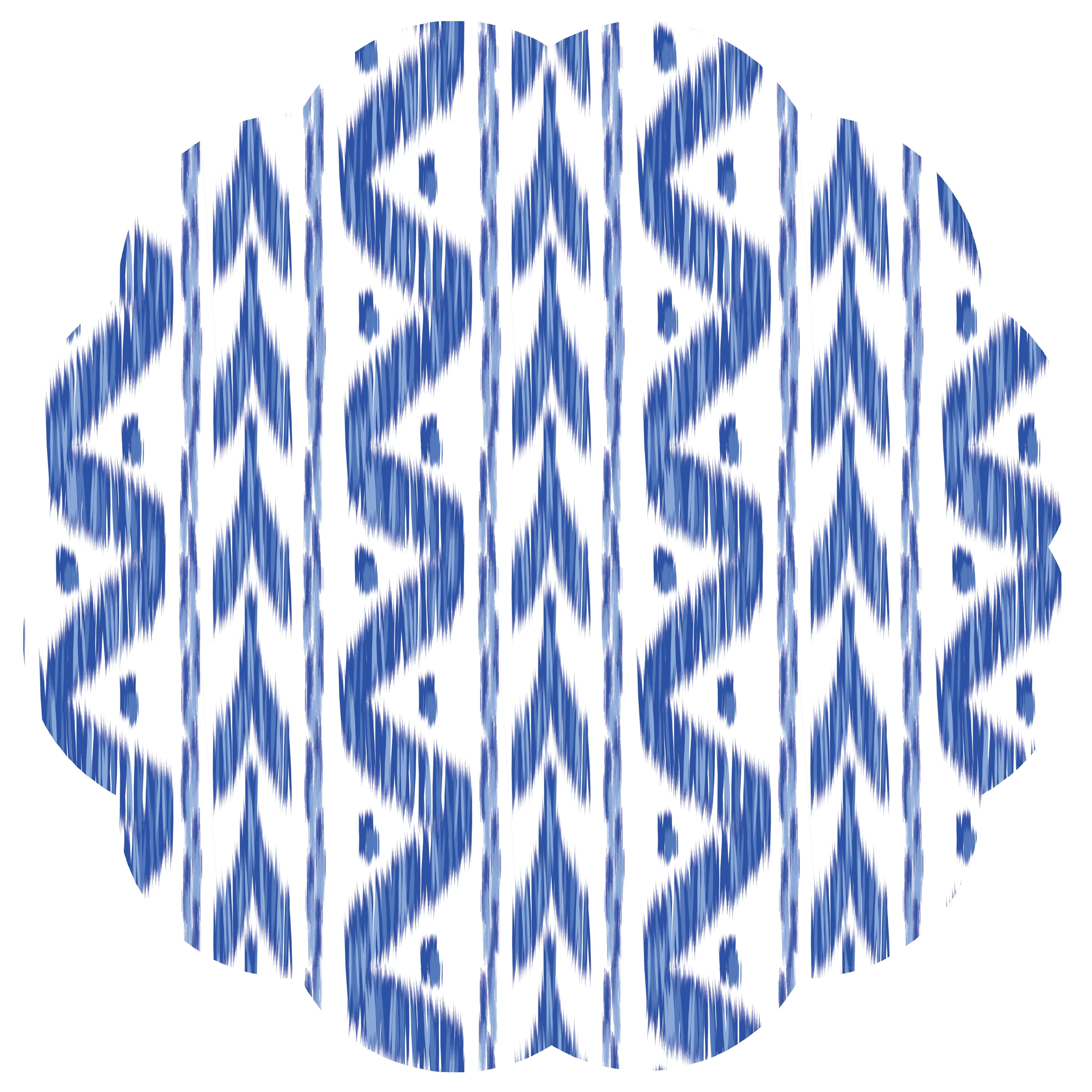 Ikat Scalloped Paper Placemats | Lucy Grymes Designs