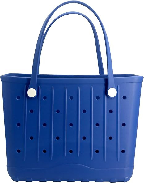 Rubber Beach Tote Bag, Large Waterproof Beach Bag for Pool Boat, Sports, Outdoor Washable Travel ... | Amazon (US)
