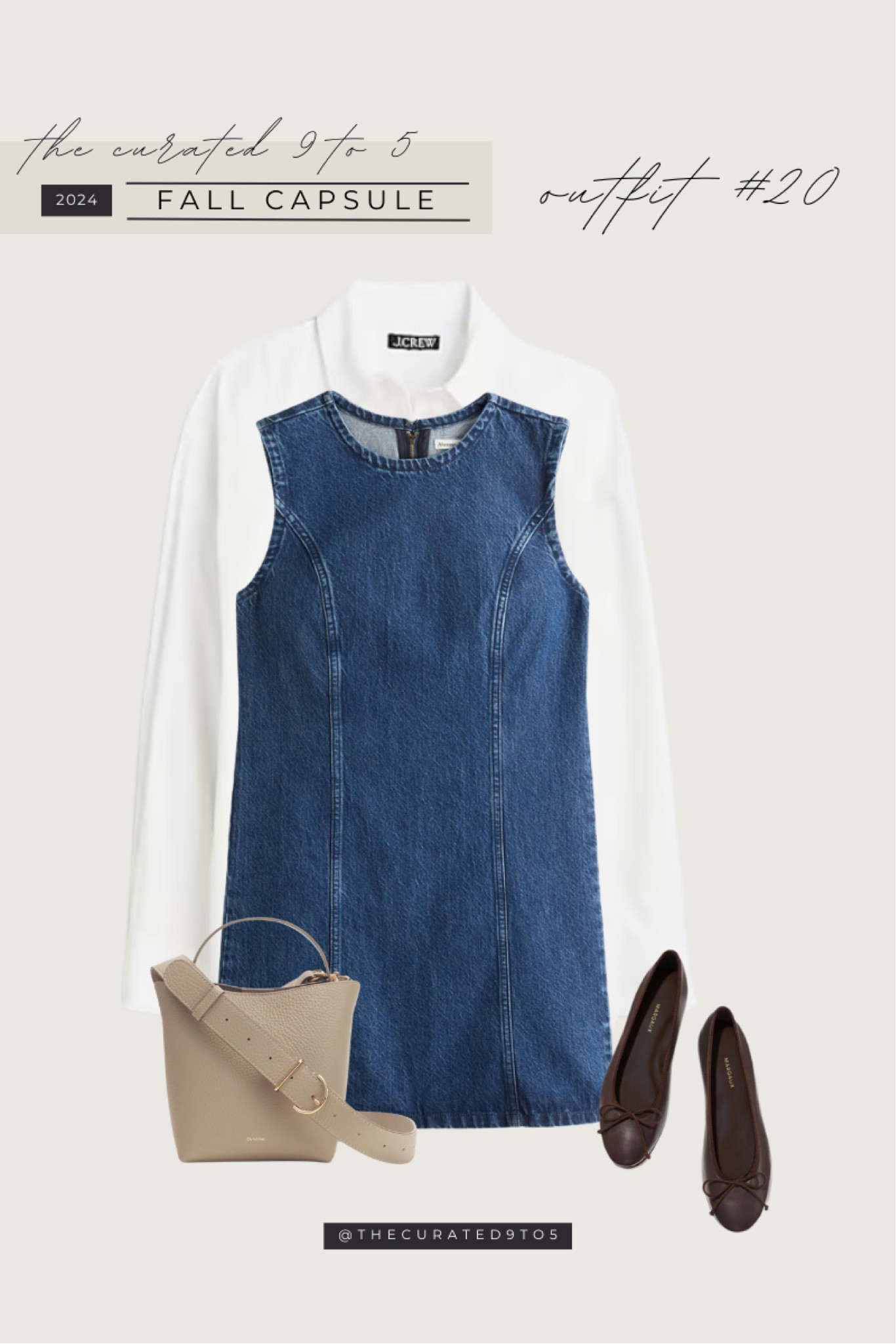 TC9T5 2024 Fall Capsule | Outfit #20

Fall Capsule, fall outfit, preppy style, denim dress, oxford, white button up, chocolate flats, cross body leather bag, early fall style

#LTKStyleTip #LTKWorkwear #LTKMidsize