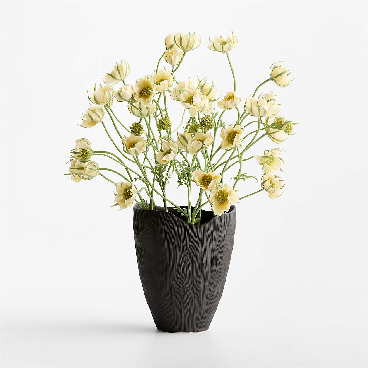 Faux Light Yellow Flannel Flower 31" | Crate & Barrel | Crate & Barrel