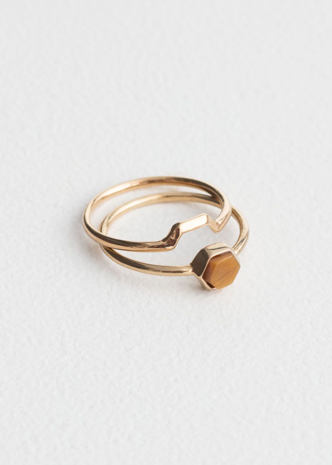 Hexagon Bead Ring Set - Yellow | & Other Stories (EU + UK)