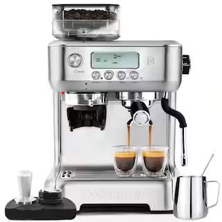 CASABREWS 5700-Pro 75-Cups Sliver Stainless Steel Espresso Machine with LCD Display and Milk Frot... | The Home Depot
