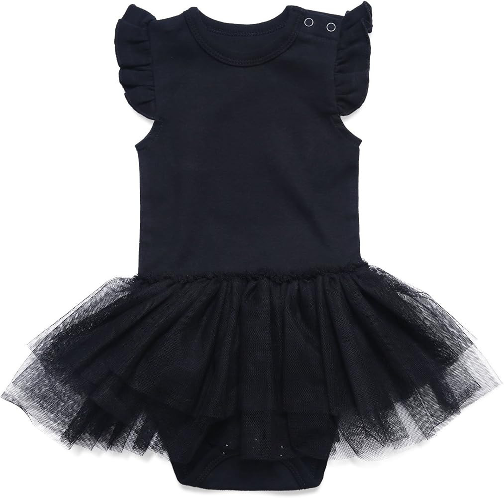 ROMPERINBOX baby-girls Short Sleeve Classic Bodysuit Dress Onsies | Amazon (US)