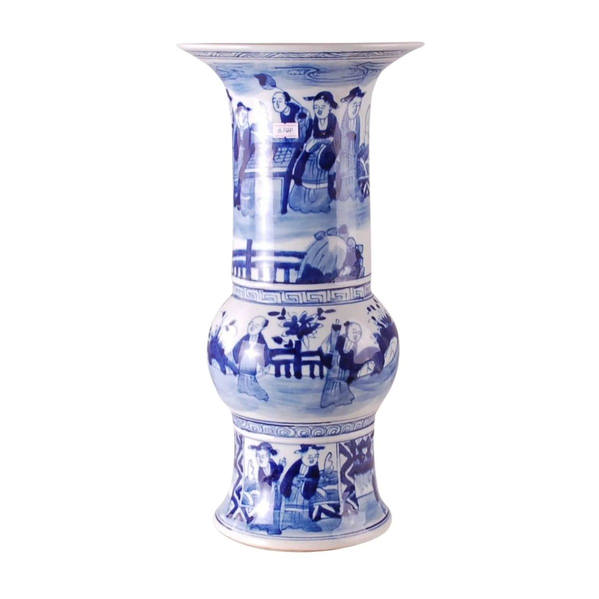 Blue & White Beaker Porcelain Vase | The Well Appointed House, LLC