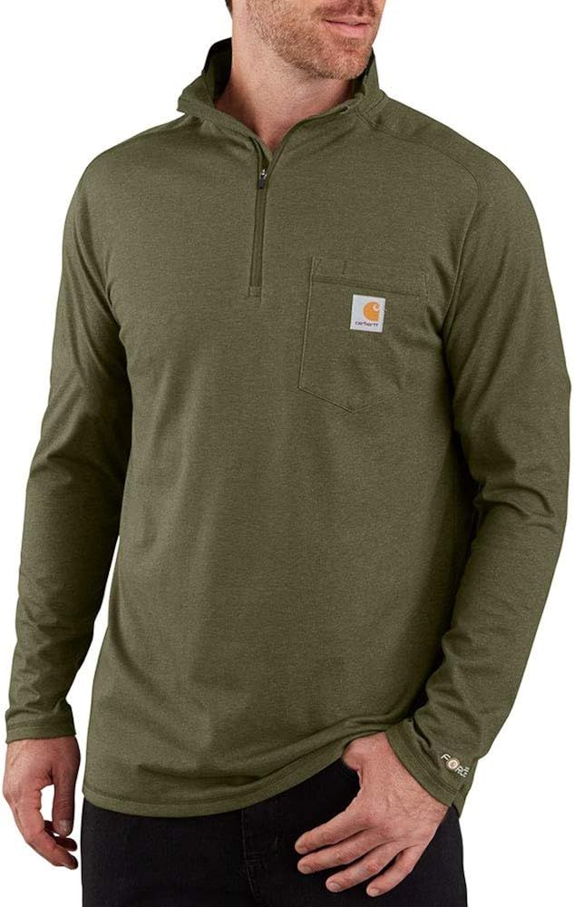 Carhartt Men's Force Relaxed Fit Long Sleeve Quarter Zip Pocket T-Shirt | Amazon (US)