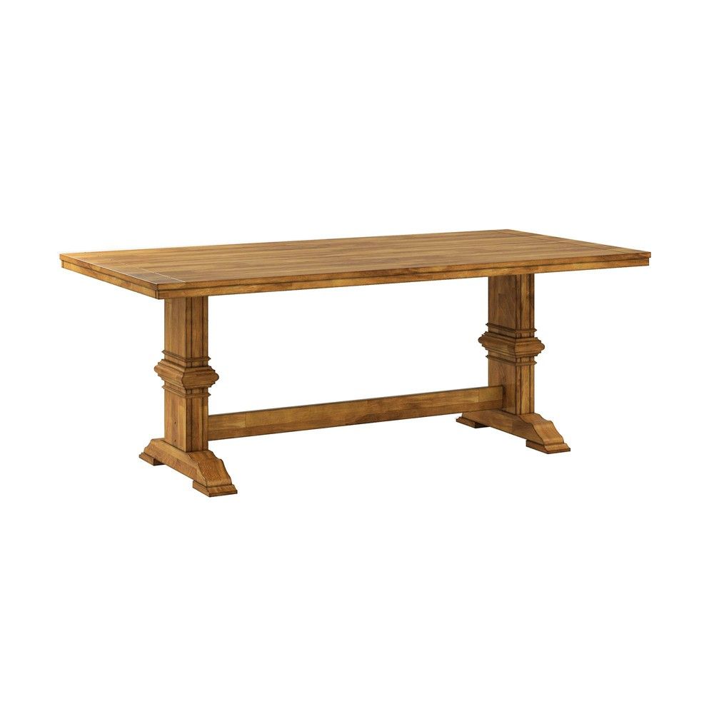 South Hill Farmhouse Extendable Trestle Base Dining Table - - Inspire Q | Target