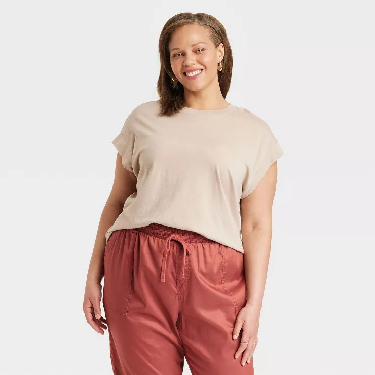 Women's Extended Shoulder T-Shirt - A New Day™ | Target