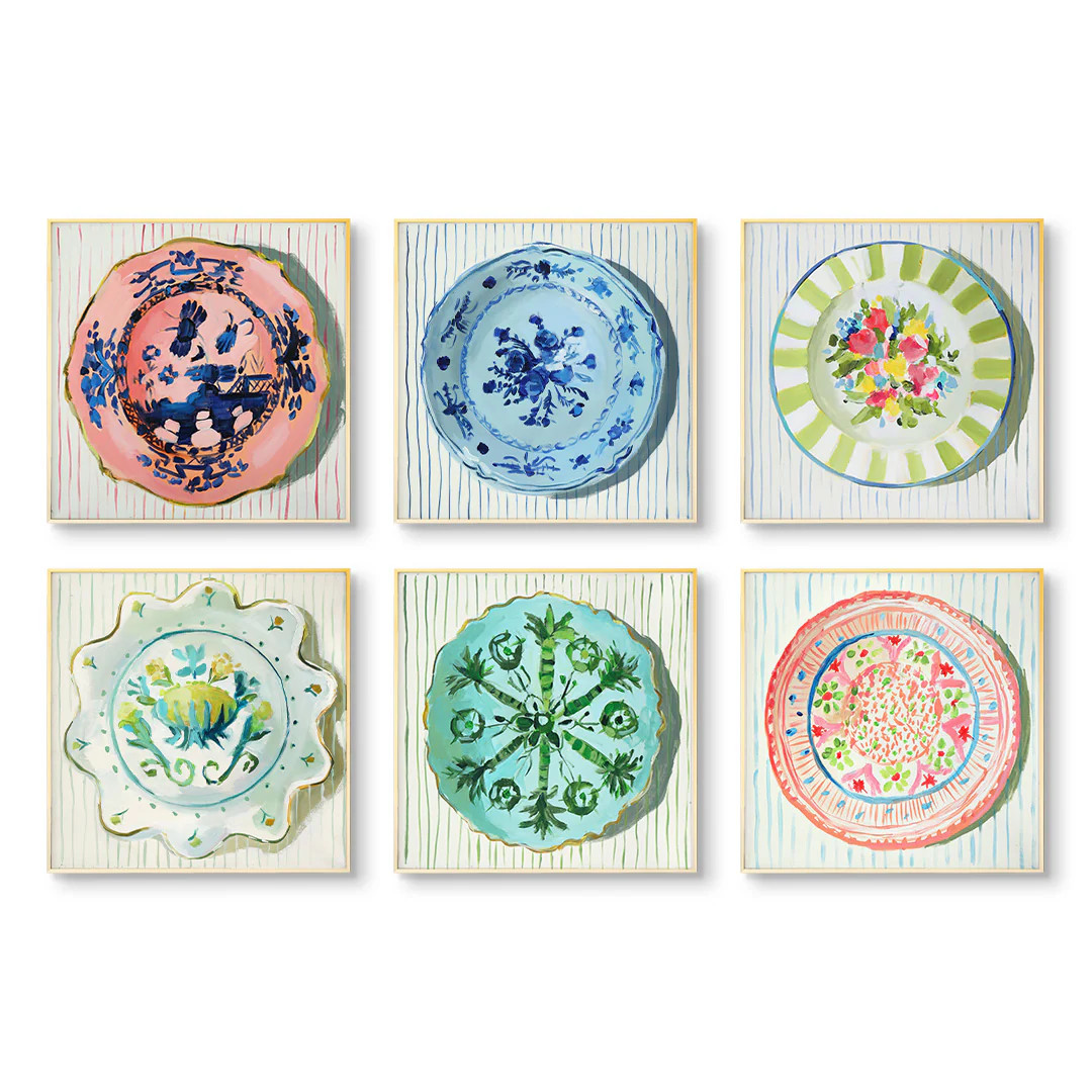 Decorative Plate Art Prints | Jenny Westenhofer Vintage Plate Wall Art | Urban Garden Prints