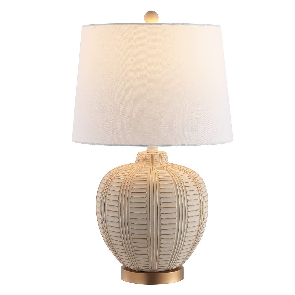 Amazon.com: SAFAVIEH Lighting Collection Marrla Cream/Rose Gold 24-inch Table Lamp (LED Bulb Included) : Tools & Home Improvement | Amazon (US)