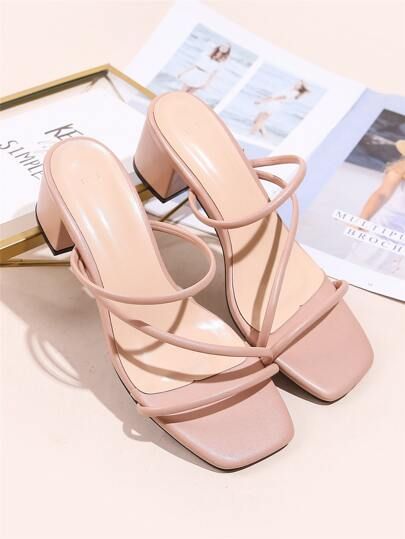 Thin Strap Mule Sandals | SHEIN