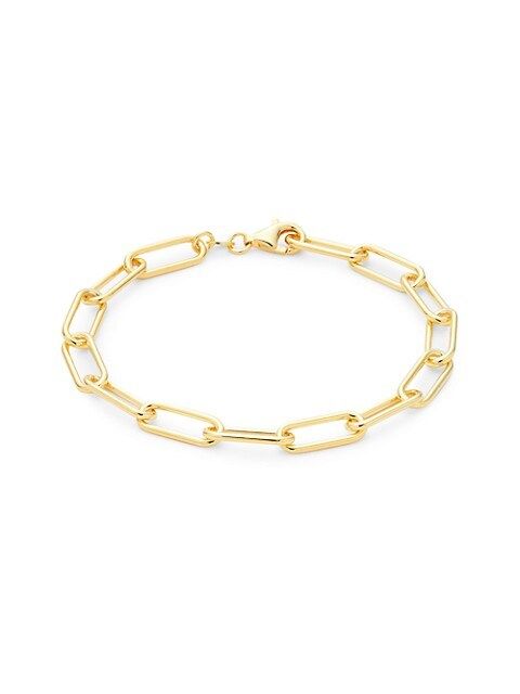 Saks Fifth Avenue 14K Yellow Gold Vermeil Paperclip Chain Bracelet on SALE | Saks OFF 5TH | Saks Fifth Avenue OFF 5TH
