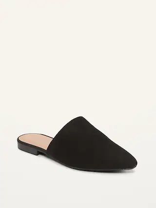 Faux-Suede Pointy-Toe Mule Flats For Women | Old Navy (US)
