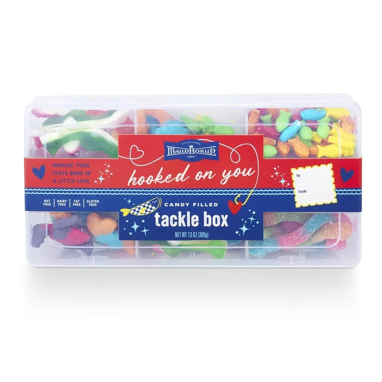 Maud Borup Hooked on You Candy Tackle Box, Assorted Fishing-Inspired Gummy & Dextrose Candies, 13... | Walmart (US)