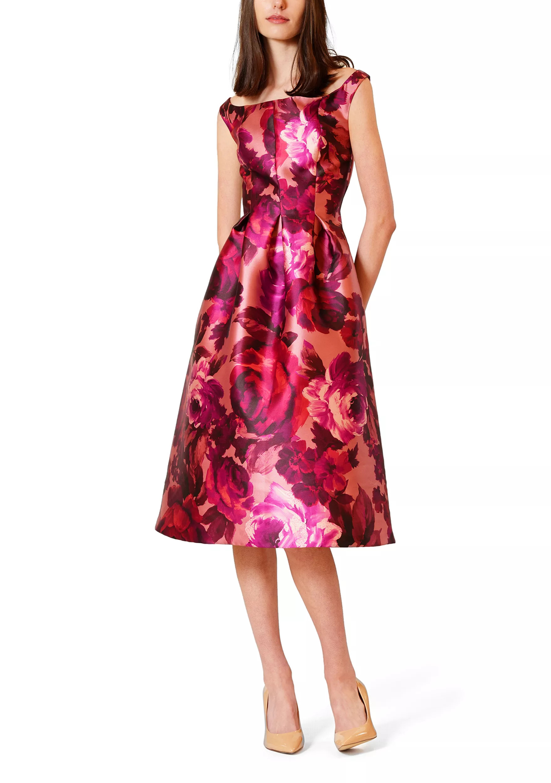 Women's Off the Shoulder Printed Twill Short Dress | Belk