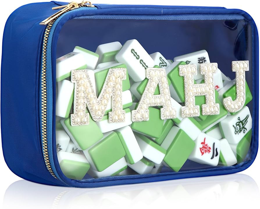 Empty Mahjong Tile Bag American PVC Clear Mahjong Case Size 166 Waterproof Zippered Storage Tile ... | Amazon (US)