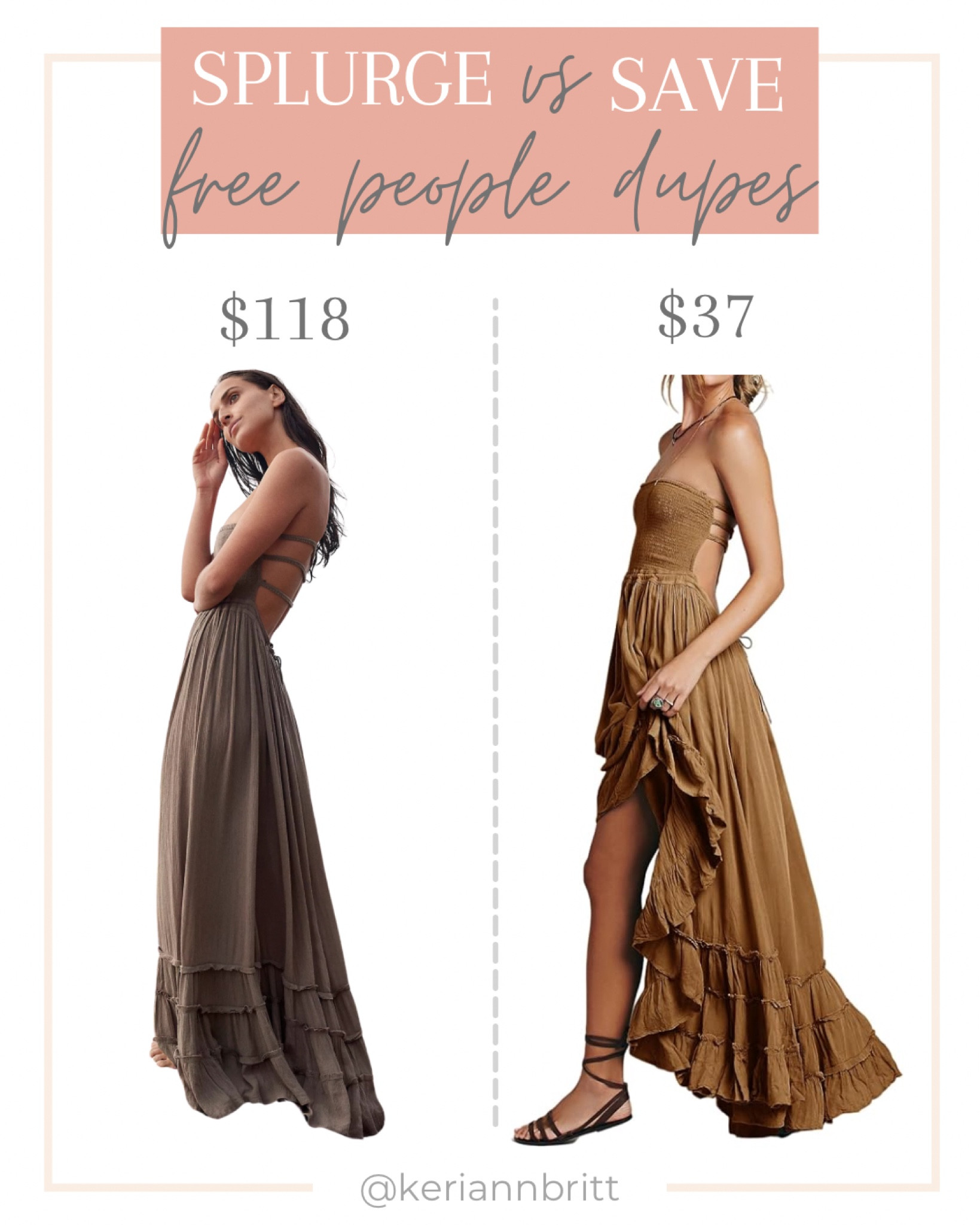 Free People Maxi Dress Dupe

Amazon dupe / beach dress / ruffle maxi dress / backless maxi dress 

#LTKstyletip #LTKfindsunder100 #LTKmidsize