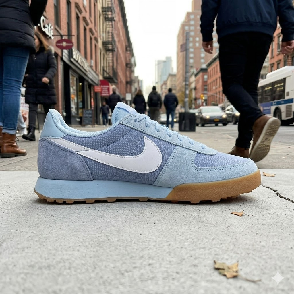 Meet your new favorite everyday walking shoes. The Nike Field General Women's shoes blend vintage gridiron style with modern comfort. Featuring a gorgeous Indigo Fog and Hydrogen Blue suede upper, white Nike swoosh, and a nubby Waffle gum rubber outsole, these casual sneakers are built for the sidewalk. A plush foam midsole and padded collar make them an absolute dream to wear. Click to shop these must-have retro Nike sneakers! 

 #LTKdayinmylife #LTKmomlife #LTKActive