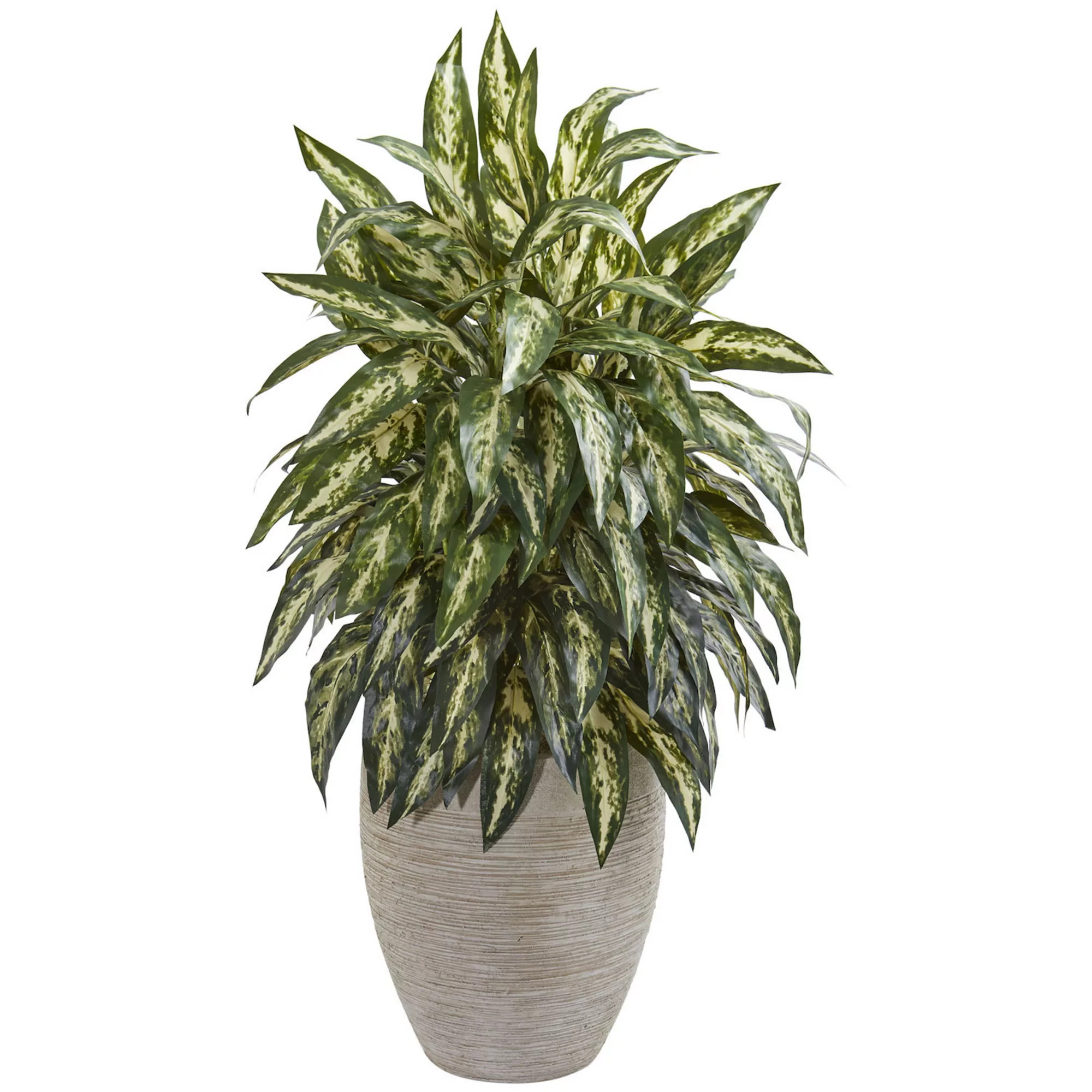 nearly natural Aglaonema Artificial Plant in Sand Colored Planter | Kohl's
