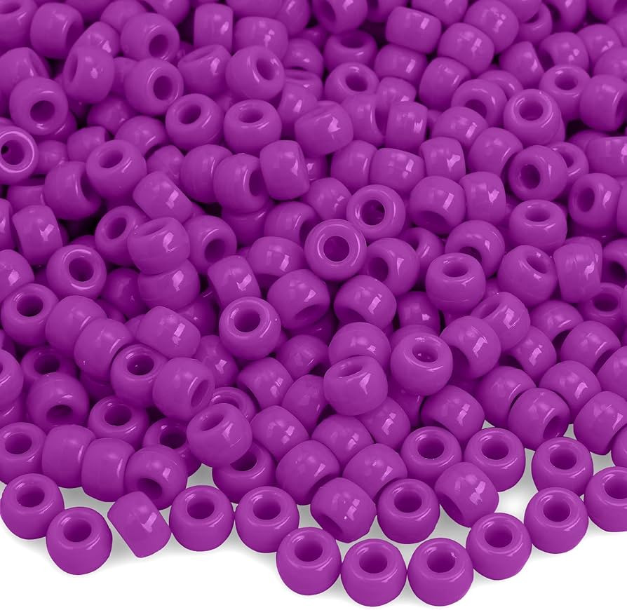 Pony Beads 1100 Pcs, Beads for Jewelry Making, Beads for Bracelets Making, Hair Beads, Bracelet B... | Amazon (US)
