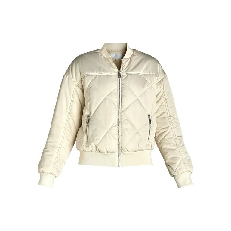 Time and Tru Women's and Women’s Plus Size Quilted Bomber Jacket, Sizes XS-3X | Walmart (US)