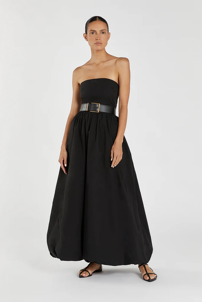 MONTY BLACK COTTON BUBBLE DRESS | DISSH