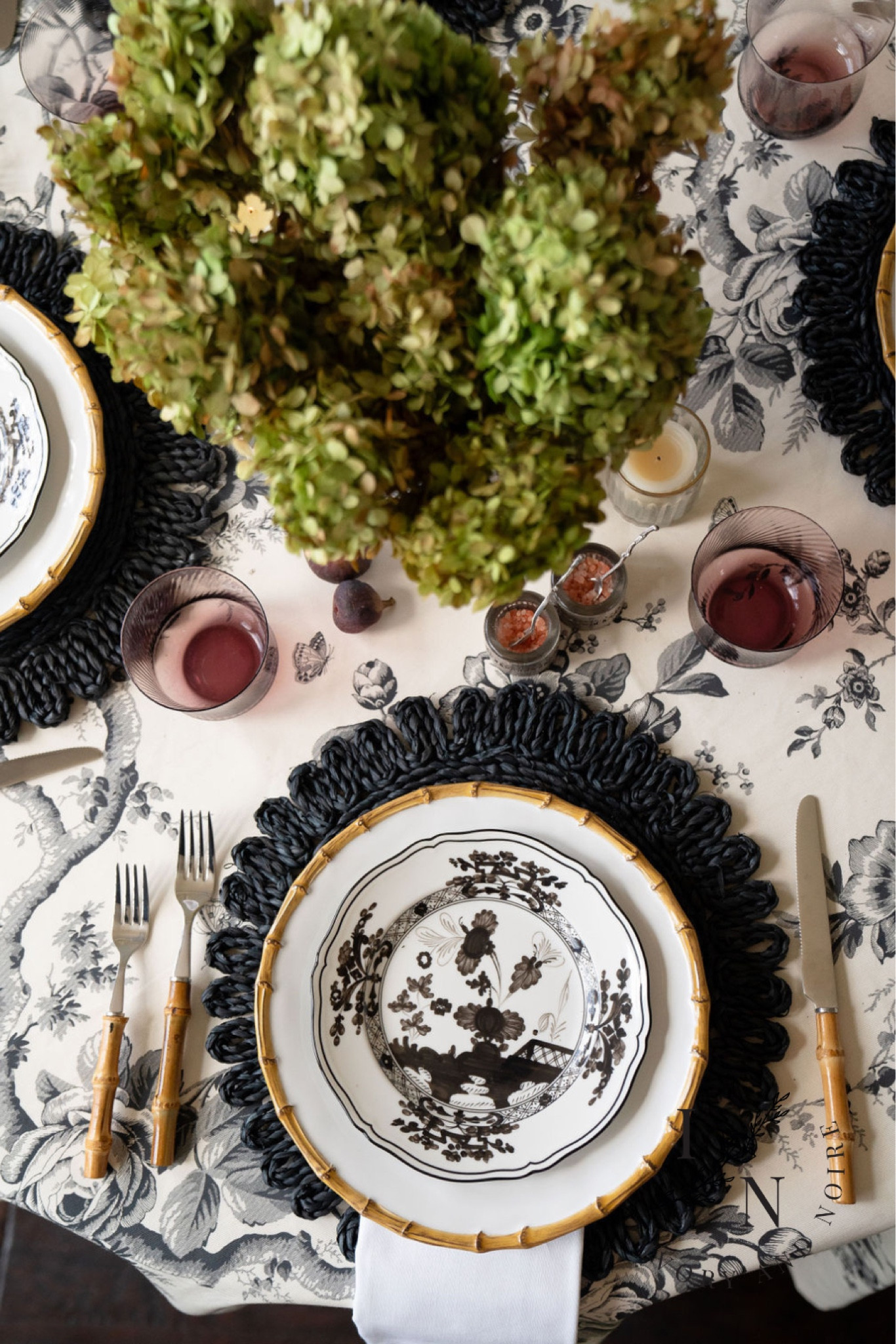 Fall in love with deep purples and black and white tablescapes this fall season. This romantic and elegant fall inspired black and white tableware table setting is perfect for date nights or intimate parties this autumn. The Arte Italica and Asiatic plates are what make this table so beautiful! FALL TABLEWARE. ARTE ITALICA PLATES. ASIATIC PLATES. FALL TABLESCAPE. BLACK AND WHITE PLATES. BLACK AND WHITE TABLEWARE. 

#LTKhome #LTKHoliday #LTKSeasonal