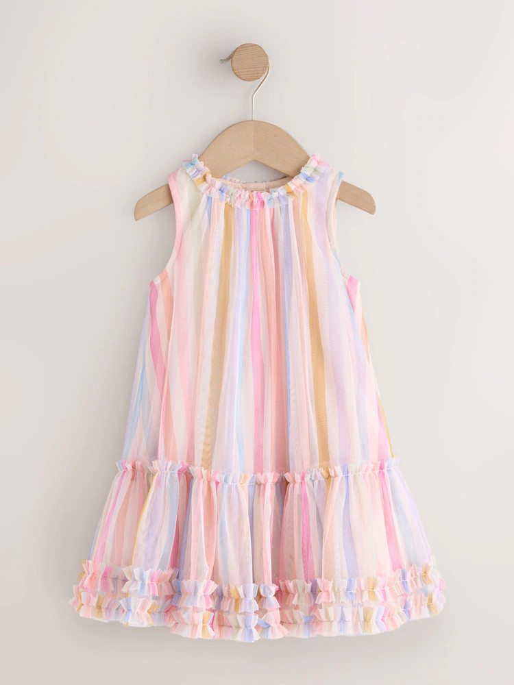 Rainbow Mesh Party Dress (3mths-7yrs) | Next US