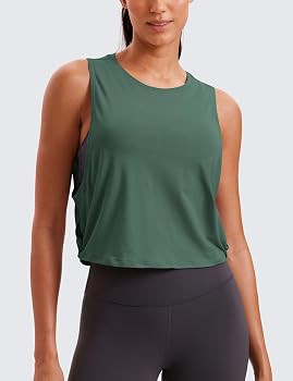 CRZ YOGA Pima Cotton Large Armhole Tank Tops for Women - Workout Sport Athletic Yoga Running Gym ... | Amazon (US)