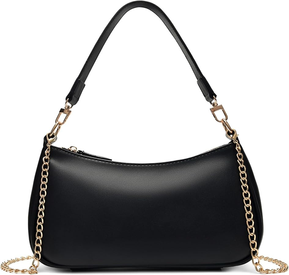 Black Shoulder Bag for Women Cute Hobo Cherry Purse Retro Clutch Underarm Handbag with Removable ... | Amazon (US)