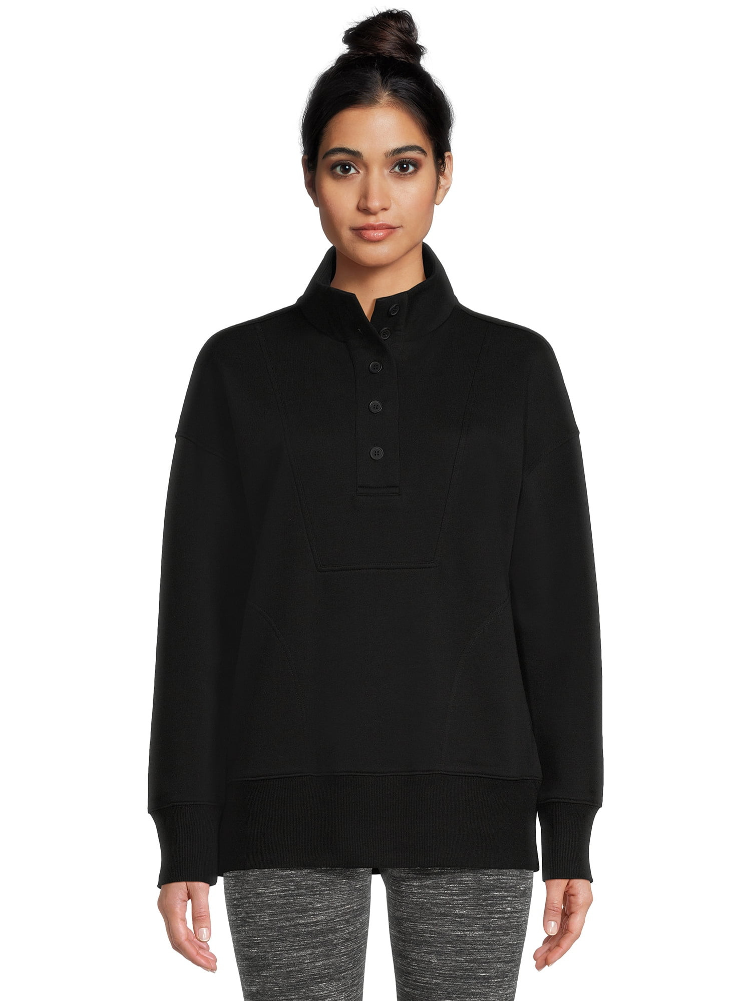 Time And Tru Women's Placket Pullover Top | Walmart (US)