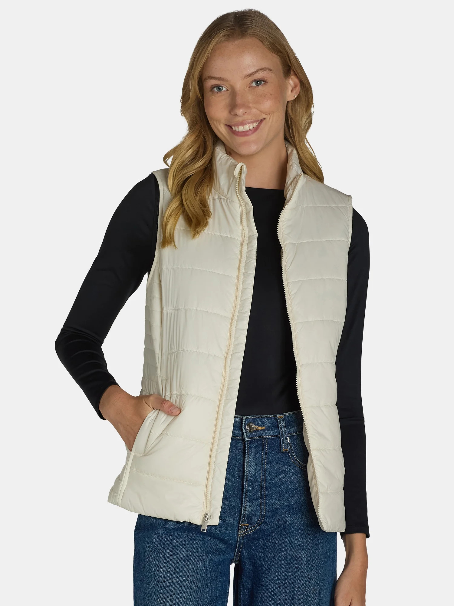 Time and Tru Women's and Women's Plus Puffer Vest, Sizes XS-3X | Walmart (US)