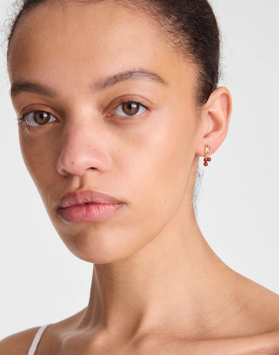 Demi-Fine Beaded Cluster Shell Stud Earrings | Madewell
